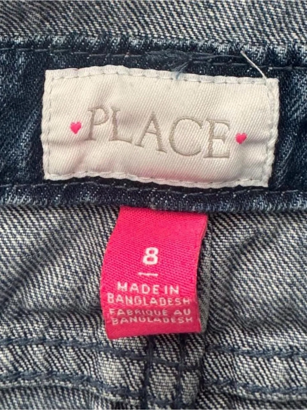 The Children's Place Faded Blue oDistressed Denim Short Overalls